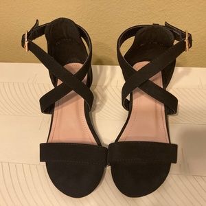 Lucky Top Girls Dress Sandals Low Chunky Heel